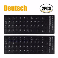 2 PCS/lot German Keyboard Sticker Alphabet For laptop desktop keyboards Stickers 11.6 12 13.3 14 15.4 17.3 inch macbook keyboard