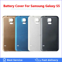 For SAMSUNG Galaxy S5 G900 G900F G900M G900A G900P i9600 Back Battery Cover Door Rear Glass Housing Case Replace Battery Cover