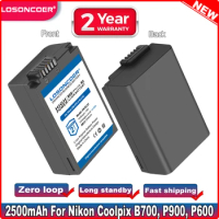 LOSONCOER EN-EL25 ENEL25 2500mAh For Nikon Z50 ZFC Z 50 Z FC MH-32 Camera Battery