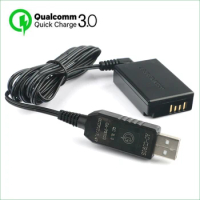 QC3.0 USB TO LP E17 LPE17 ACK-E17 DR-E17 Dummy Battery&amp;DC Power Bank USB Cable for Canon EOS M3 M5 M6 M6 Mark2 ii M6 2