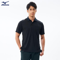 【MIZUNO 美津濃】男款短袖POLO衫 32TA002009(黑)(POLO衫)