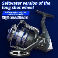 Spinning Fishing Reel High Speed Wire Cup 12+1BB Bearings 4.1:1 Gear Ratio Fishing Reel With 15KG Braking Force CK8000-CK10000