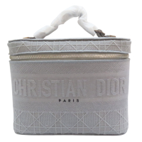 【二手名牌BRAND OFF】Dior 迪奧 灰色 緹花帆布 TRAVEL 化妝包