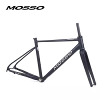 700C MOSSO 703GVL GRAVEL Road Bicycle Frameset Aluminum Alloy Disc Brake Frame with Carbon Fork Thru Axle 12x142mm Bicycle Parts