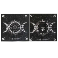 Triple Moon Phases Astrology Tarot Cards Divination Tablecloth 19"×19" with Tarot Bag Altar Tarot Dropshipping