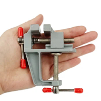 Jewelry Mini Table Clamp Aluminum Small Bench Vice Jeweler Hobby Clamps DIY Mold Craft Repair Tool Portable Work Bench Screw