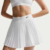 NIKE Women Tennis Court Victory Dri-Fit Pleated Skirt Rok Wanita [HV9952-100] A/L WHITE/BLACK