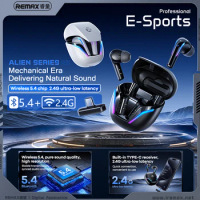 REMAX Alien Series Wireless 2.4G + Bluetooth 5.4 Gaming Headset TWS Hifi Stereo GameBuds G7 Professional E-Sport Headset