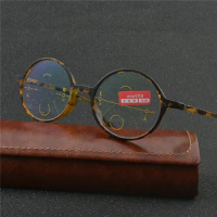 Vintage Transition Sun Photochromic Reading Glasses Men women Multifocal Diopter Progressive glasses Round reading glasses NX