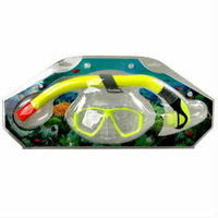 [AROPEC] 企鵝面鏡呼吸管組 螢光黃 / 潛水 浮潛 / 公司貨 CO-C36212-NY