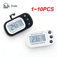 1~10PCS Mini Digital Electronic Fridge Frost Freezer Room LCD Refrigerator Thermometer Meter With Hook Hanging Household New