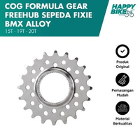 COG Formula Gear Sprocket Freehub Sepeda Fixie BMX Alloy Silver Chrome Original 19T