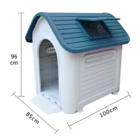 Outdoor big size Plastic Dog House Waterproof Indoor/outdoor Pet Dog Kennel Manufacturers 100x97x100cm