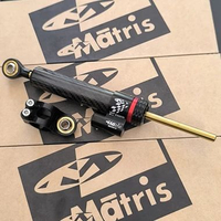 Breket Stabilizer Steering Damper Matris Carbon Silver Pendek Ninja 150 R SS RR Rxking Steering Damp