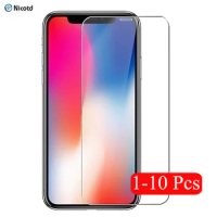 1-10Pcs/Lot Screen Protector Protective for iPhone 12 Mini X XS 11 Pro Max XR 7 8 SE 2020 6 6s Plus 5 5s 4S Tempered Glass Case