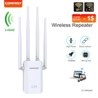 Home Wifi Repeater 300-2100Mbps 4Antennas Wi-fi Range Extender Signal 2.4Ghz 5Ghz LAN/WAN Port Wireless Booster For Desktops