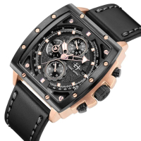 jam tangan Evans Jayden Jam Tangan Pria 9463-1 Kulit Kaca Sapphire Chronograph Water Resistant 10 AT