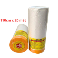 SKU410 - 1 Cuộn băng keo nilon 110cm Top One - che chắn khi phun sơn, Màng bọc nilon che bụi đa năng