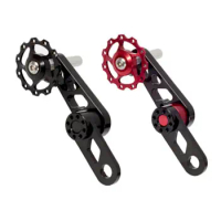 Single Speed Bike Chain Tensioner Aluminum Alloy Folding Bicycles Chain Adjuster Single Speed Converter Bike Spare Parts