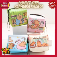 POUCH DOMPET KOIN PERSEGI CAPYBARA DOMPET KOIN CAPYBARA KOTAK LUCU UNIK MURAH DOMPET PERSEGI KOIN CA