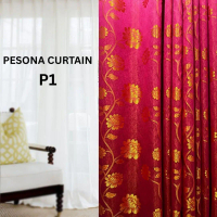 Bx Curtain Pesona Curtain (P1 - P13 ) Langsir Corak Aesthetic 80% Blackout Ready Made Different Size