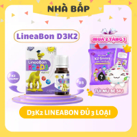 Lineabon k2 d3 bổ sung vitamin d3 k2 tinh khiết giúp bé ngủ ngon, cao lớn, lọ 10ml - Nhà Bắp Store