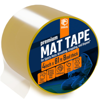 Clear Mat Tape 3 or 4 Inch 1 or 2 Pack Mat Tape for Wrestling Grappling Gymnastics Jiu Jitsu MMA Flo