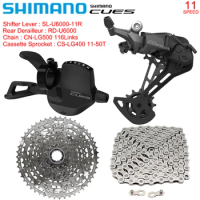 SHIMANO CUES U6000 Groupset for MTB Bike 1X11 Speed RD-U6000 Rear Derailleur LG500 Chain LG400 Cassette Kit for Bicycle Parts