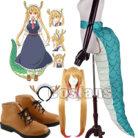 Anime Toru Tail Cosplay Shoes Miss Kobayashi's Dragon Maid Toru Wigs Headwear Dragon Accessories Hal