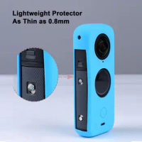 Silicone Soft Case Black Blue Anti-fall Shell Dustproof Lens Cover Protective Sleeve For Insta360 one x2 Panoramic Camera