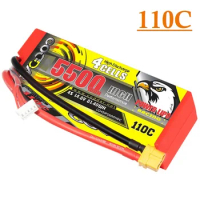 CODDAR 4S Lipo Battery 14.8V 5500mAh 110C for RC Buggy Truggy Vehicle Car Truck Tank Racing Hobby Hard Case with XT60 Connecter