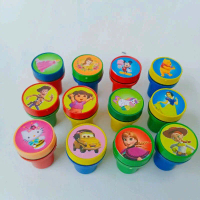 10pcs mainan stempel bulat kecil Toys