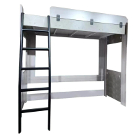 三呎濶原木色高架床 紫桐配水泥灰色