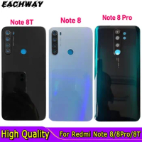 Glass For Xiaomi Redmi Note 8 Pro Battery Cover Back Panel Note 8 Rear Housing Case For Redmi Note 8T Back Cover With Lens