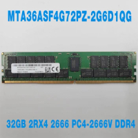 1PCS RAM For MT 32G 32GB 2RX4 2666 PC4-2666V DDR4 Memory MTA36ASF4G72PZ-2G6D1QG