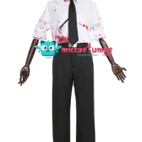 COSPLAY.FM Unisex Cosplay Costume Bloody White Shirt and Trousers Set for Halloween Coaplay Costume