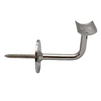 316 Stainless Steel Wall Mount Handrail Bracket Mirror Polished with Coach Screw for 38.1mm Railing