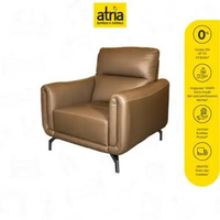 Atria Brian Sofa 1 Seater Atria Half Leather Grey Grey