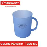 GELAS MUG PLASTIK GAGANG FANCI M-01 YOSHIKAWA CANGKIR MINUM