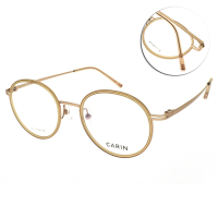 CARIN 光學眼鏡 圓框款/透膚色 玫瑰金#ELLE+ C2