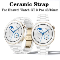 Ceramic Strap For Huawei watch GT 3 Pro 43 46MM Black watchband for watch GT 2e Pro 46MM watch bracelet Watch 3 Honor watch GS 3