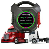 COSSIFTW 18000 Peak Amp Portable Car Battery Jump Starter and Power Pack 12/24V 80000mah Lithium Jump Starter for Man truck