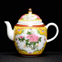 茶壺陶瓷 燒水壺大號琺瑯彩干泡茶具套組家用單壺復古小號泡 茶壺