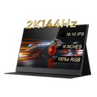 16Inches IPS Gamer Portable Monitor 2K 144Hz 100%s RGB HDR Gaming Extend Screen X-BOX Switch PC Laptop Smartphone Computer Panel