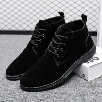 Fashion Men Shoes Luxury Suede Men Chelsea Boots 2024 New Comfortable Lace Up Ankle Boots Outdoor Casual High Quality Men Boots