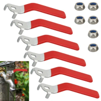 6pcs Nut For Ball Valve Repair Outdoor Faucet Sturdy With Hole Size Lever Handle
