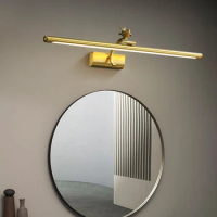Full bronze mirror headlight Scandinavian style toilet mirror cabinet special dressing and makeup bathroom bathroom toilet LED