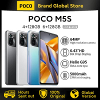 POCO M5s 64GB/128GB Global Version Smartphone MTK G95 Octa Core 64MP Quad Camera 6.43" AMOLED Dotdisplay 33W NFC 5000mAh Battery