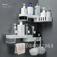 Shampoo Holder Corner Bathroom Shelf Kitchen Storage Rack Organizer Wall Holder Space Saver Mess Shower Household Items