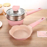 Pan Wheat Rice Stone Milk Pot Non-stick Soup Pot Baby Darling Food Supplement Pot Instant Noodle Pot Dormitory Small Hot Pot